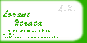 lorant utrata business card